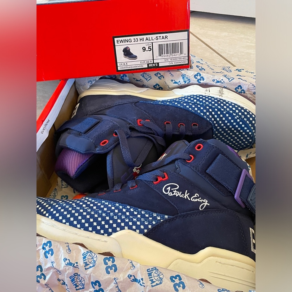 Patrick Ewing 33 Hi All Stars Men 9.5 Cobalt/blue/purple/white